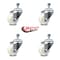 Service Caster 3 Inch Nylon Wheel Swivel 12mm Threaded Stem Caster Set SCC-TS20S314-NYS-M1215-4 - alternate 4